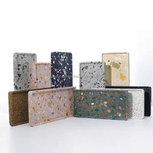 Multi warna persegi panjang bulat Oval batu buatan Terrazzo baki beton rumah ornamen Terrazo piring mewah Vanity Shower Tray - Product Image 2