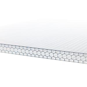4mm 6mm 8mm 10mm 12mm 14mm 16mm feuille d'ombrage en <span class=keywords><strong>polycarbonate</strong></span> cellulaire à triple paroi en nid d'abeille - Product Image 1