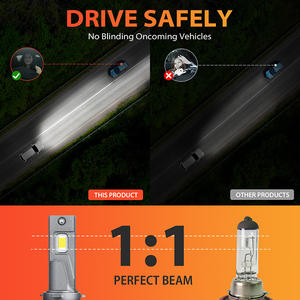 <span class=keywords><strong>Ampoule</strong></span> de phare <span class=keywords><strong>LED</strong></span> 12V 130W H11 H7, faisceau haut et bas universel, boîtier en aluminium aéronautique pour voiture, camion, bus, SUV - Product Image 5