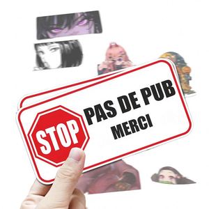 <span class=keywords><strong>Autocollant</strong></span> de <span class=keywords><strong>voiture</strong></span> créatif en vinyle PVC imperméable de luxe, motif 'Merci' et 'Stop Pushing', accessoire de <span class=keywords><strong>pub</strong></span> français, pour voitures mignonnes - Product Image 1