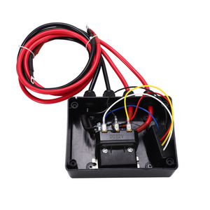 Caja de control de cabrestante eléctrico, control remoto inalámbrico de 12V para automóvil, 250A, plástico, negro - Product Image 2