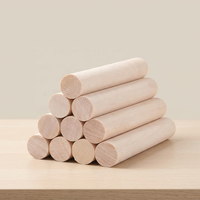 Tiges de chevillères en bois non finies, bâtons ronds en bois dur, pour artisanat, support de gâteau à étages, baguettes à ruban de mariage, piquets