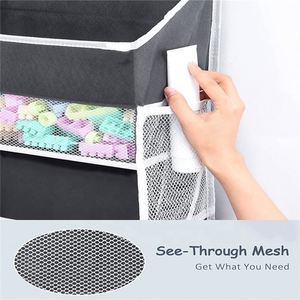 Foldable Closet Cabinet Hanging Organizers with 4 Large Pockets 6 Mesh Side Pockets with Clear Window for Bedroom Nursery - Product Image 4