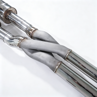 Section intermédiaire de l'échappement sport Z-Pipe résonnante haut de gamme pour Lexus RCF/is500/GSF 5.0L V8 en acier inoxydable poli miroir