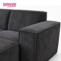 Canapé modulaire LOONGFUNG compressé sous vide, mousse haute résilience à récupération rapide, vente en gros de meubles de salon