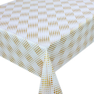 Ventes directes des fabricants de nappes en PVC avec fleurs à clip en or et en argent - Product Image 4