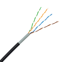 Nuevo Cable de Red Ethernet a Granel MX-STAR para Exteriores F/UTP 23AWG CCA Cat5E Plus, Cobre Sólido, con Clasificación Riser, 10G CMX CM CMG