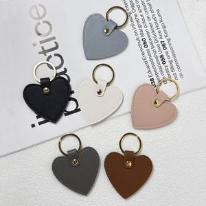 Heart Leather Keychain Cute Leather Keychain with <b>Key</b> <b>Ring</b> Valentine's Day Keychain for Wedding Party Favors - Product Image 1