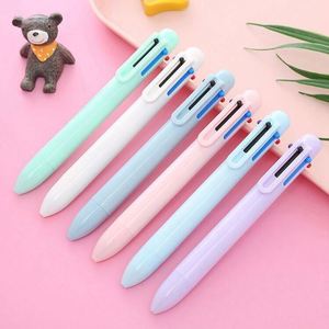Cheap Custom Plastic 6 <b>Colors</b> in 1 Multicolor Ballpoint <b>Pen</b> with Logo Promotional Student Gifts Office School Writing Supplies - Product Image 4