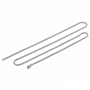 Kalung Rantai Kotak Baja Tahan Karat <span class=keywords><strong>Retro</strong></span> untuk Pria Wanita Warna Emas Perak Choker Perhiasan Logam Aksesoris DIY - Product Image 5