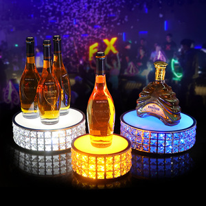 Led Illuminated <b>Wine</b> Stand Round Base For <b>Bars</b> KTV Nightclubs Party Use 8-12 Hours With Lighted Feature - Product Image 2