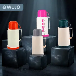 Yeman Nigeria Großhandel billig Glas ausgekleidet Kaffee Thermoskanne Tee Wasser Vakuum Reise Kunststoff flasche