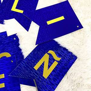 DECORACIONES DE FIESTA BARATAS BANDERINES PARA FELIZ CUMPLEANOS LETRA DORADO LASER - Product Image 2