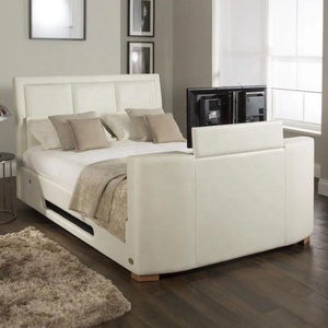 Marcos de cuero para cama de <span class=keywords><strong>tv</strong></span>, color blanco, diseño europeo, venta al por mayor - Product Image 1