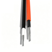 Cable Solar al por Mayor PV1-F H1Z2Z2-K con Aislamiento XLPE, Conductor de Cobre Estañado, Múltiples Tamaños, Rojo y Negro, 6kV