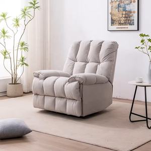 Chaise balançoire inclinable multi-angles extensible une place de style scandinave moderne cadre en métal meubles de salon de chambre à coucher de style - Product Image 4