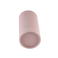 Logo personnalisé haut de gamme 50ml 100ml rose mat bouteille de parfum carton boîte ronde emballage boîte de parfum cylindrique