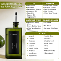 Nouvelle bouteille en verre transparente carrée vide de 350 ml et 500 ml pour huile d'olive, avec bec verseur en acier inoxydable, pour cuisine et camping, couleur personnalisable