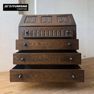 Table de toilette de luxe haut de gamme en <span class=keywords><strong>bois</strong></span> massif écologique, style antique, avec 4 tiroirs et 5+ armoires de rangement pour salon - Product Image 3