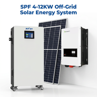 Système de stockage d'énergie solaire 12KW Growatt SPF Off Grid Inverter avec kit batterie LiFePO4 HiFan 16KWh 6000 cycles IP65