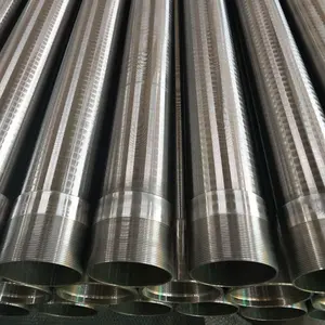 Stainless steel 304 1.0mm slot continuous wedge wire slot screen/wire mesh well filter