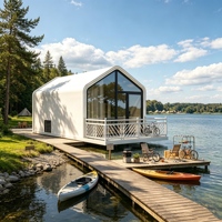Maison préfabriquée de luxe de 20 pieds, structure en acier modulaire, maison miniature moderne pour habitation