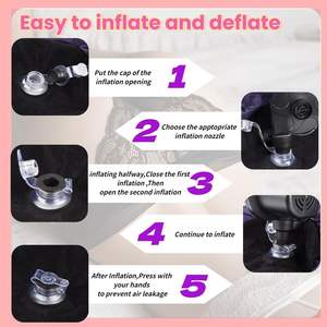 โซฟาเป่าลมพีวีซีแบบพกพาอเนกประสงค์ เก้าอี้เซ็กซี่สำหรับคู่รัก รองรับท่าทางร่วมรัก ของเล่นทางเพศ - Product Image 5