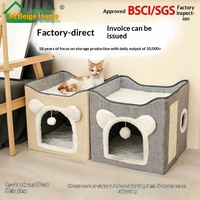 Lit pour chat pliable extra large, universel, quatre saisons, avec chaleur et griffoir, pour usage intérieur