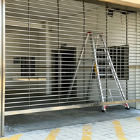Porte à enroulement en acier inoxydable SUS304, grille ventilée antivol pour magasin, devanture de magasin