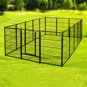 Cages pour chiens en treillis métallique soudé de qualité supérieure, grand chenil extérieur pour animaux de compagnie, course pour chiens avec toit - Product Image 1