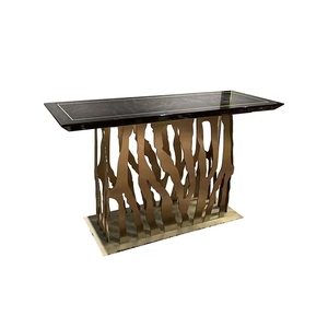 Sang trọng cà phê tự nhiên bằng đá cẩm thạch hình chữ nhật bàn ăn thép không gỉ nổi tiếng Ý Thương hiệu cao cấp biệt thự và khách sạn - Product Image 1