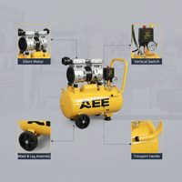 Hot Selling Controller 550w Motor Car Tire Inflator Dental Noise Reduction Oil Free Air Compressor