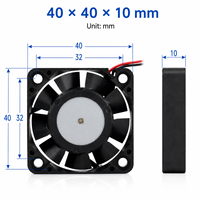 Ventilateur de refroidissement de serveur NMB DC 5V 0.21A 1604KL-01W-B59 4010 40x40x10mm 4CM à haut débit d'air, mini ventilateurs axiaux à trois fils