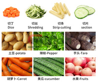 Trancheuse de fruits et légumes multifonctionnelle Trancheuse électrique de légumes Trancheuse de pommes de terre et d'oignons et de concombres