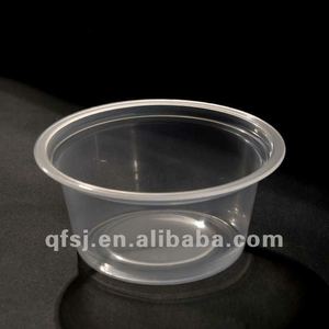 Gobelet PP à fond plat personnalisé de 89 mm, transparent, jetable, pour <span class=keywords><strong>sauces</strong></span>, ketchup, fruits, poissons, fruits de mer, emballage avec option de couvercle personnalisé - Product Image 4