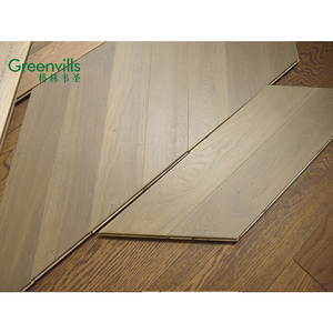 En stock!! Prix d'usine!! Plancher machiné de chêne de chevron, <span class=keywords><strong>bois</strong></span> naturel, <span class=keywords><strong>bois</strong></span> dur chaulé blanc d'intérieur utilisé - Product Image 6