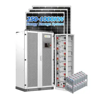 Greensun Fabriek Commerciële Fotovoltaïsche Zonne-Energiecentrale 100kva 300kva 500kva 2Mw Batterijen Lithium 3 Fase Hybride Systemen