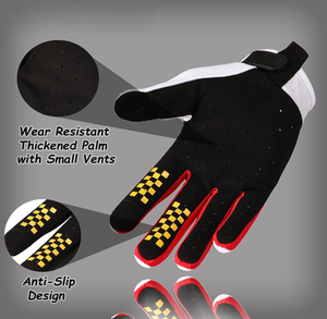 OEM PU Volledige Vinger Ademend Waterdichte Motorhandschoenen Schedel Kruisbeenderen Patroon voor Motocross Off-Road Racing ATV Fietsen - Product Image 3