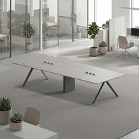 Mesa de Conferencia Moderna de Madera, Escritorio para Reuniones, Muebles de Oficina, Mesa Larga para Reuniones