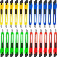 Couteau utilitaire rétractable personnalisé de 9MM coupe-boîte compact lame large pour les kits d'outils promotionnels d'arts de bureau utilisation prolongée