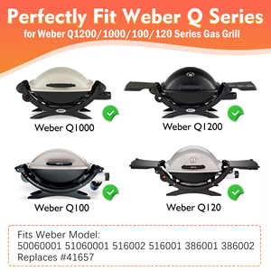 Tube de brûleur de <span class=keywords><strong>barbecue</strong></span> en acier inoxydable pour modèles <span class=keywords><strong>Weber</strong></span> /Q200/Q300, pour la série Q <span class=keywords><strong>Weber</strong></span>, outils de remplacement de 17 pouces - Product Image 4