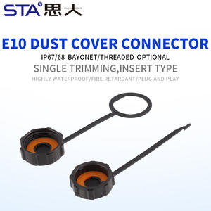 E10 nối bụi cap không thấm nước lưỡi lê ren lỗ tròn Latch loại bảo vệ Bìa Bảng điều khiển gắn vỏ cắm - Product Image 2