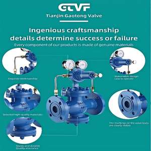 YK43X-40C diafragma Piston <span class=keywords><strong>Pilot</strong></span> katup pengatur tekanan Gas flens baja karbon Manual untuk mengurangi tekanan alami Nitrogen - Product Image 5