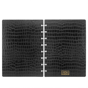 Tái sử dụng A5 notepad bìa PU 360 độ xoay đĩa ràng buộc rời lá phong cách bìa cứng - Product Image 4