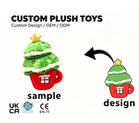 Boneka Cangkir Pohon Natal Kustom, Mainan Boneka Lembut untuk Dekorasi Meja Rumah, Hadiah Anak-Anak, Boneka Cangkir Pohon Natal