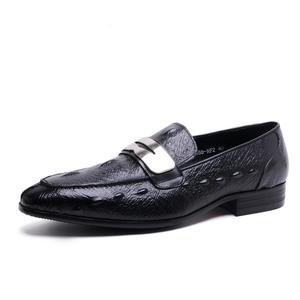 Zapatos de Hombre Transpirables con Punta Cerrada, Impermeables, de Cuero, con Cordones, Formales de Negocios, Planos, Casuales, para Exteriores, Talla Grande - Product Image 2
