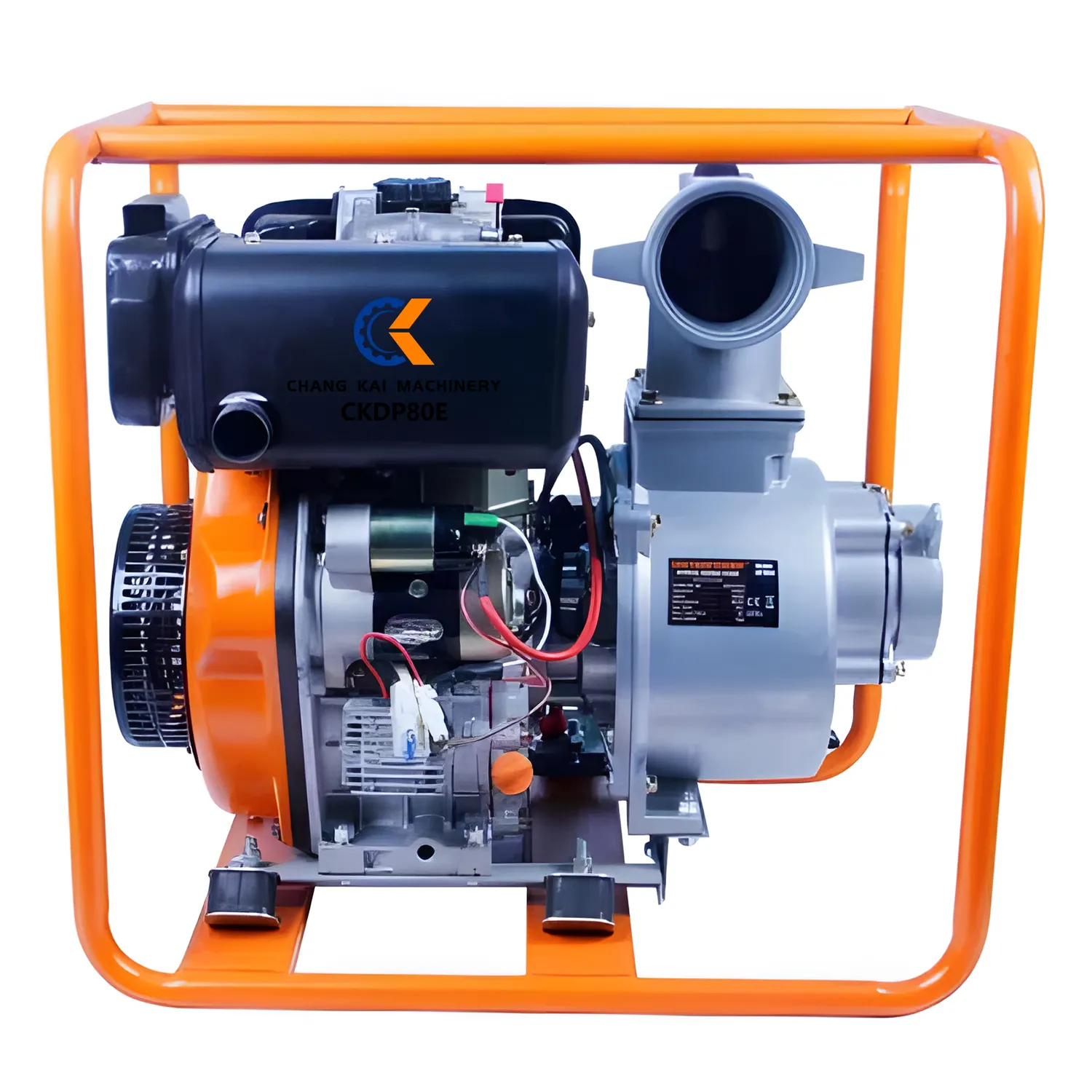 Pompe à eau Fabricant DP80E CKDP80E Pompe à eau propre 3 pouces Pompe diesel Refroidi par air Monocylindre