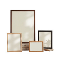 Marco de Fotos Minimalista y Ecológico de Tablero de Densidad Media para Montaje de Caligrafía y Pintura Rectangular A3/A4, Tamaño 4K