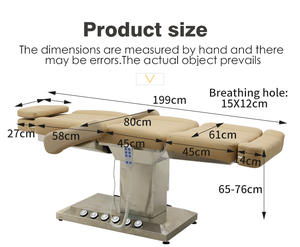 Nouveau design 2026 : Table de massage électrique à 3 moteurs avec base en acier inoxydable argenté et éclairage pour salon de beauté - Product Image 6