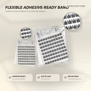 Pestañas de Fibra Premium <span class=keywords><strong>QUANXI</strong></span> de 0.07mm con Banda Super Adhesiva y Caja de Empaque Gruesa de 52g |   Se necesita pegamento para pestañas - Product Image 3